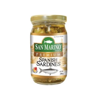 San Marino Premium Spanish Sardines 240g - In a Glass Bottle
