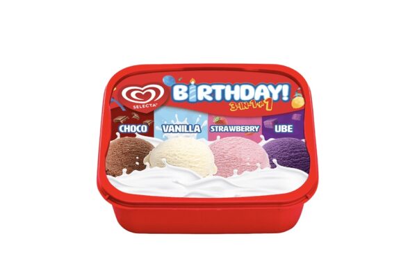 Selecta 3n1 + 1 Choco Vanilla Strawberry Ube Ice Cream 1.3L
