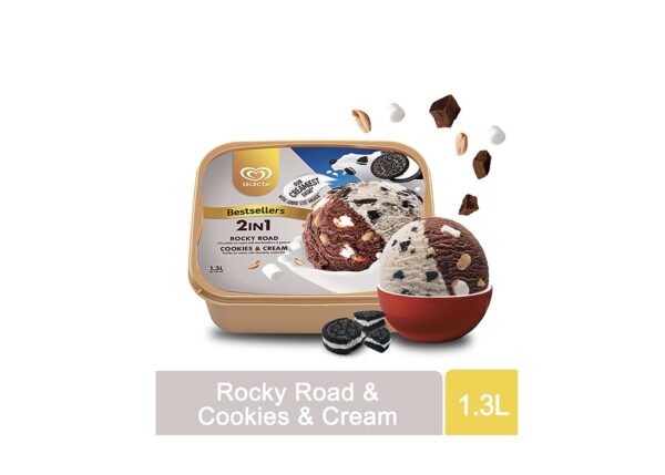 Selecta Rocky Road - Cookies and Cream Ice Cream 1.3L