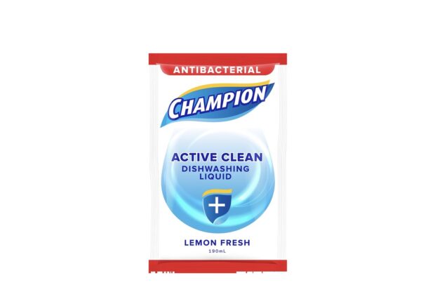 Champion Active Clean Dishwashing Liquid Lemon Fresh 190ml