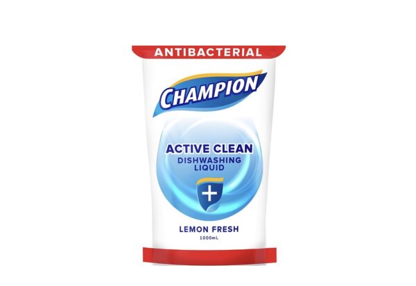Champion Active Clean Dishwashing Liquid Lemon Fresh 1L