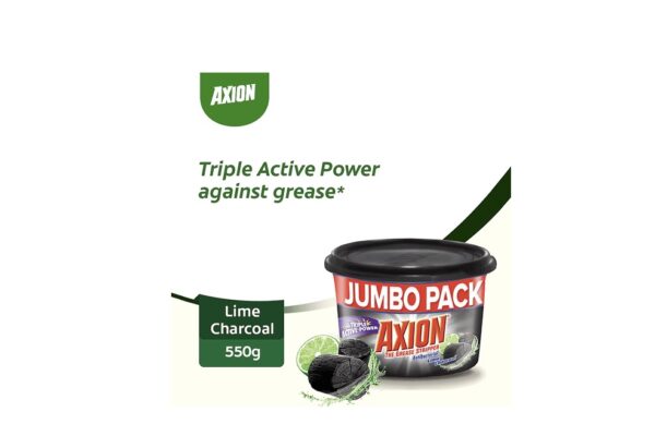 Axion Dishwashing Paste Lime Charcoal 550g