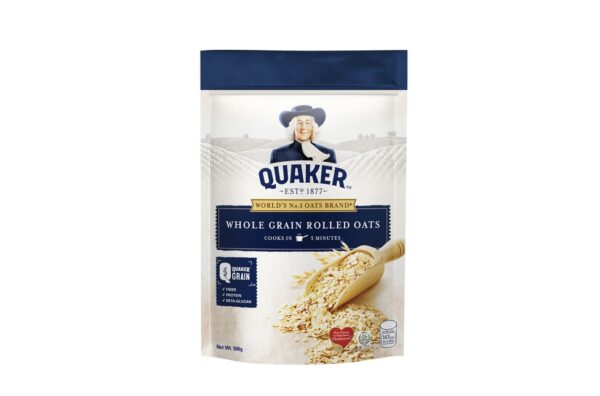 Quaker Whole Grain Rolled Oats 500g