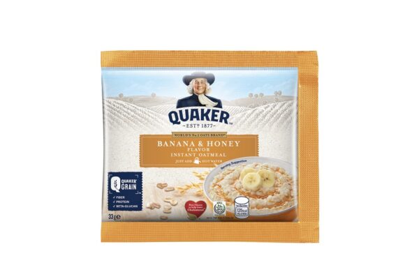 Quaker Banana & Honey Flavor Instant Oatmeal 33g