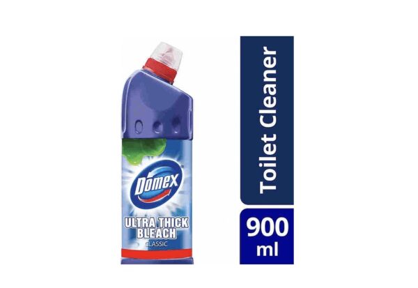 Domex Ultra Thick Bleach Toilet Cleaner Classic Blue Bottle 900ml