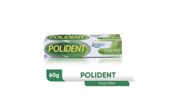 Polident Fresh Mint Denture Adhesive Cream 60g